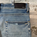 Amiri MX1 Light Blue Paisley Blue Denim Jeans Sz 34