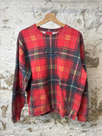 Supreme Red Plaid Crewneck Sz S