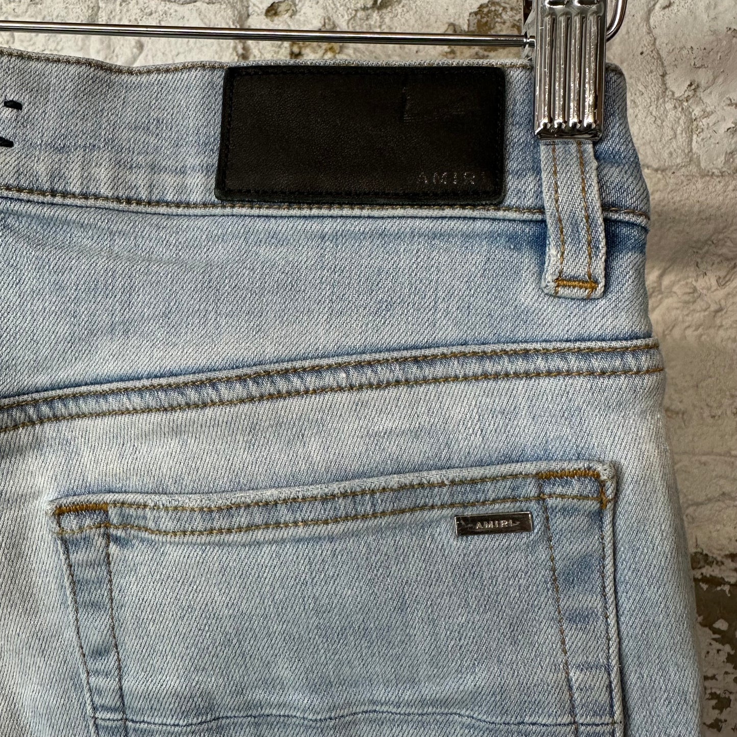 Amiri Blue Core Logo Blue Denim Jeans Sz 30