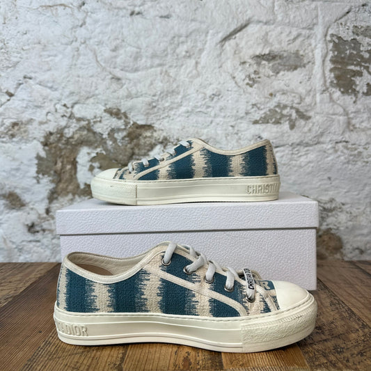 Dior Walk N Dior Blue White Stripe Sneaker Sz 5 (37)