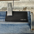Amiri MX1 Multicolor Flannel Blue Denim Jeans Sz 34
