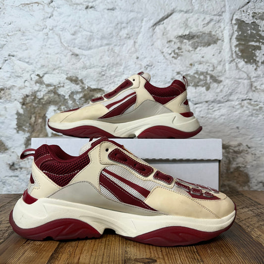 Amiri Maroon Bone Runner Cream Sneaker Sz 11 (44)