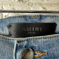 Amiri Teal Bones Blue Denim Jeans Sz 32
