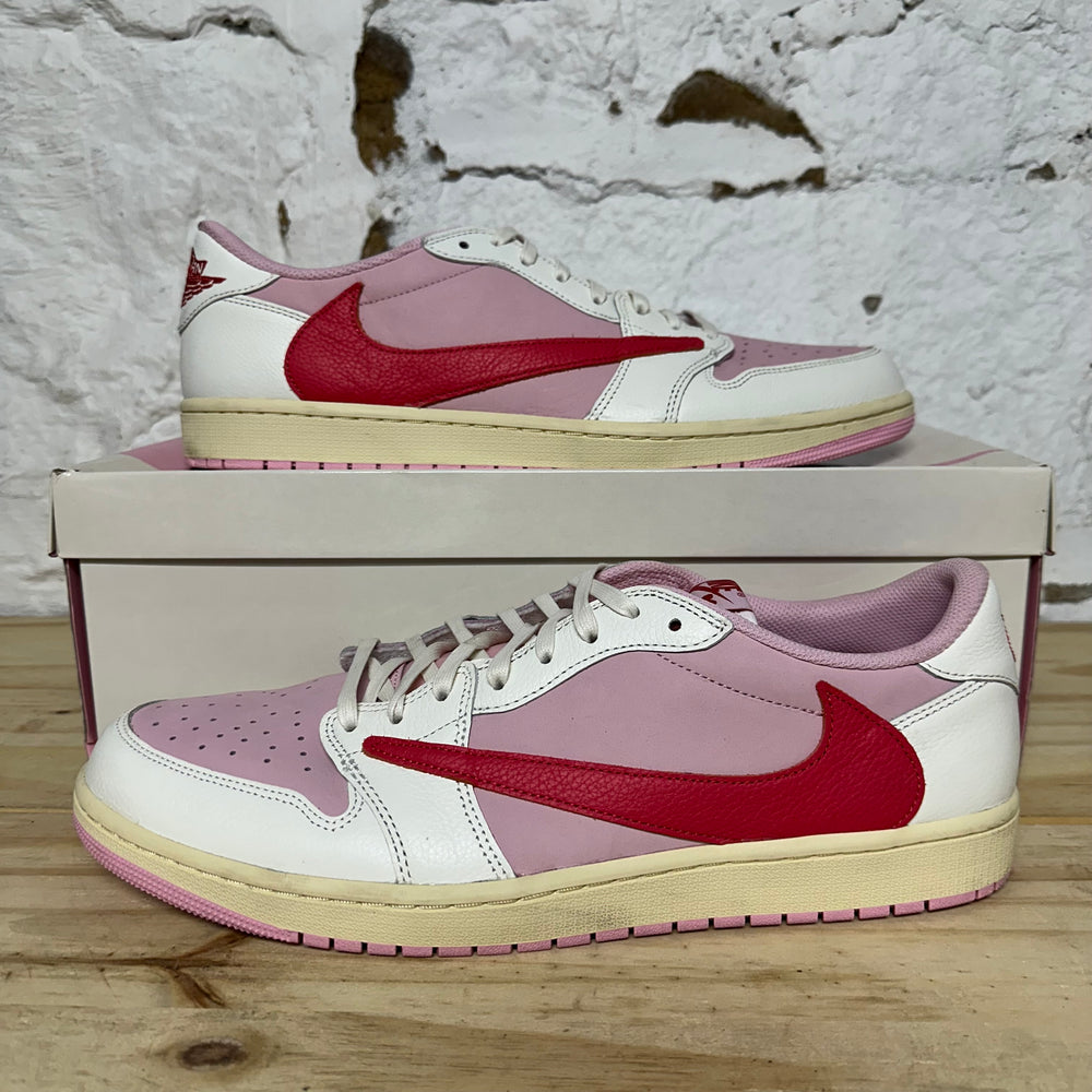 Air Jordan 1 Low Travis Scott Sail Tropical Pink Sz 15
