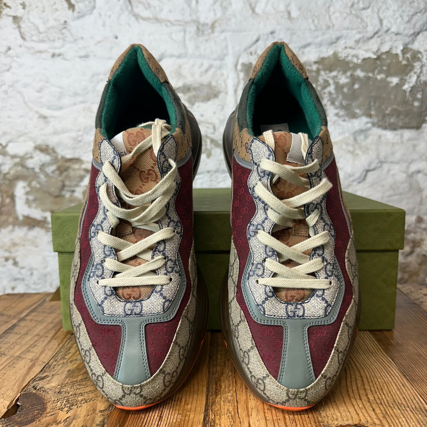 Gucci Basket Black Demetra Multicolor Sneaker Sz 12