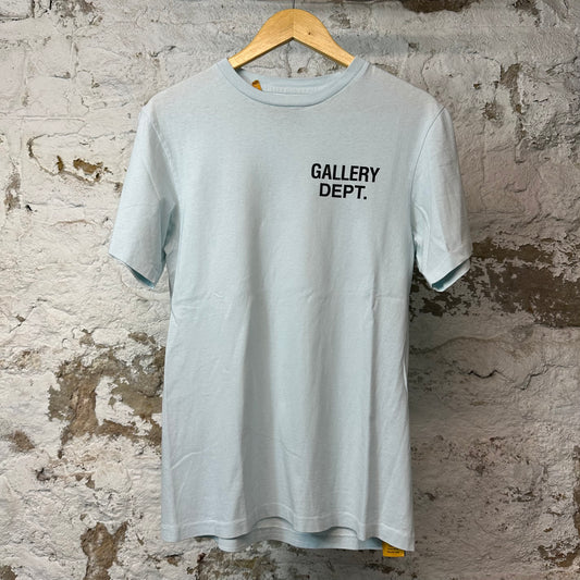 Gallery Dept Black Logo T-shirt Light Blue Sz S