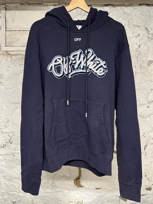 Off White Chicago Bulls Blue Hoodie Sz XL
