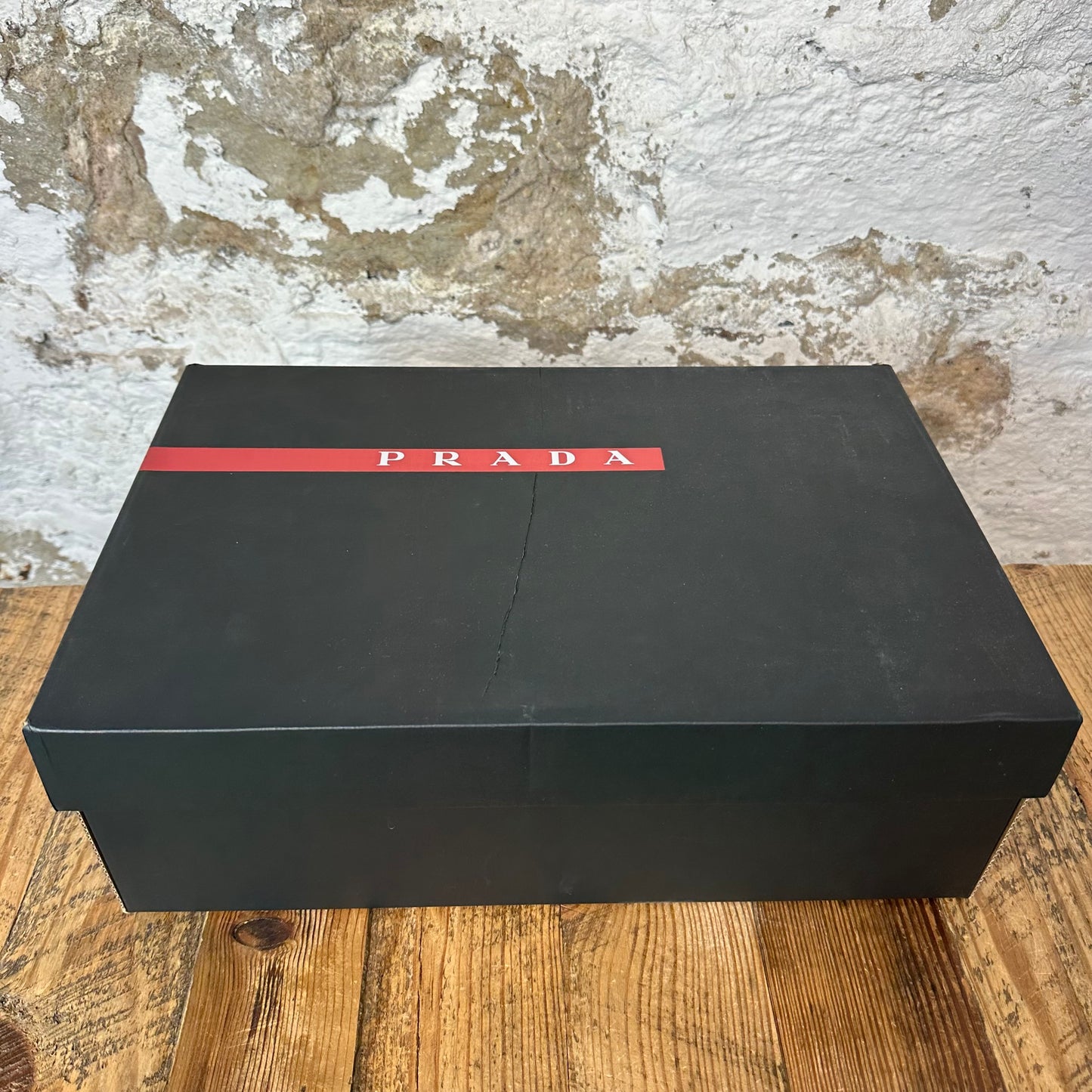 Prada Americas Cup Nero Leather Sneaker Sz 8 DS