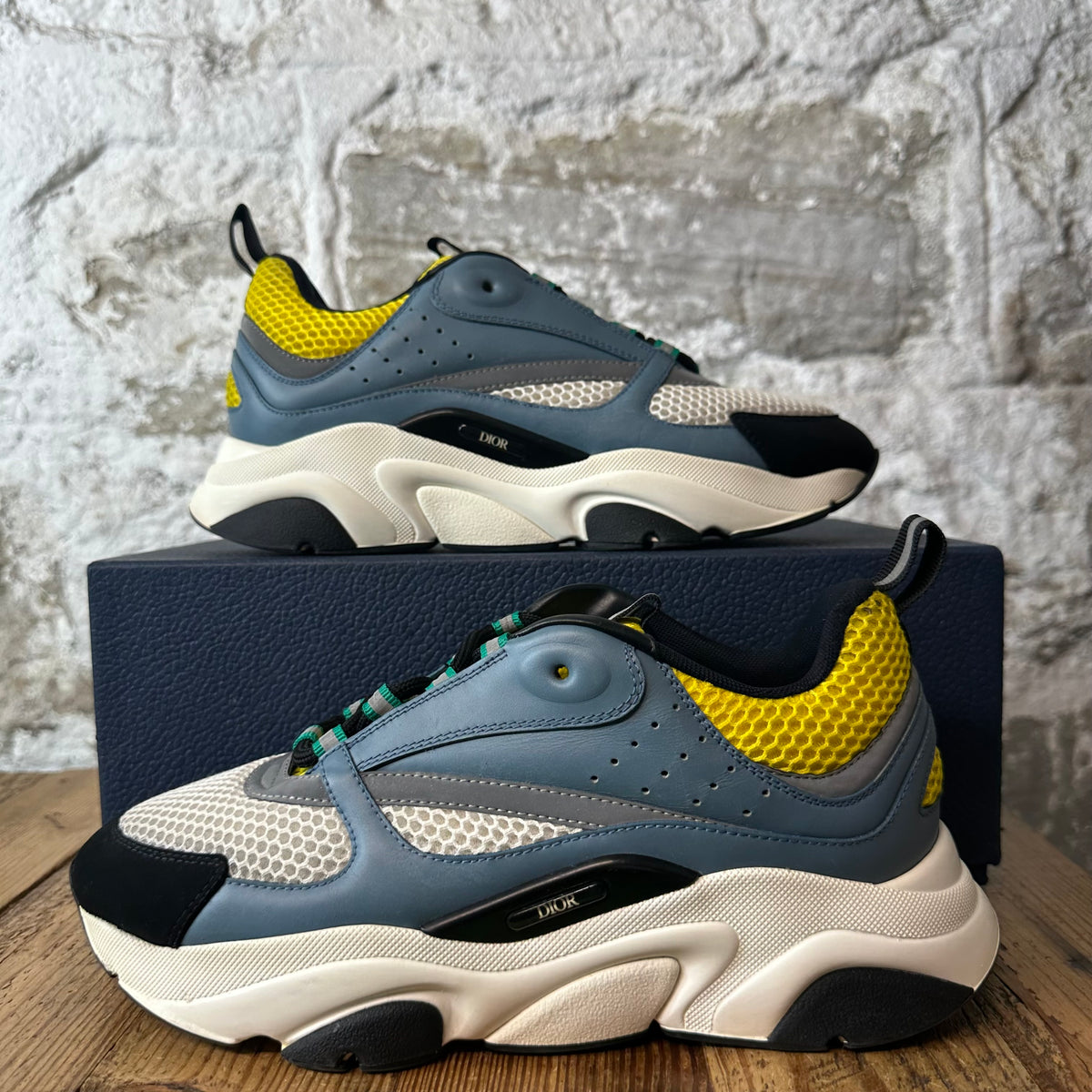 Dior B22 Yellow Blue White Sneaker Sz 8 (41)