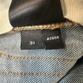 Amiri Leopard Thrasher Blue Denim Jeans Sz 31