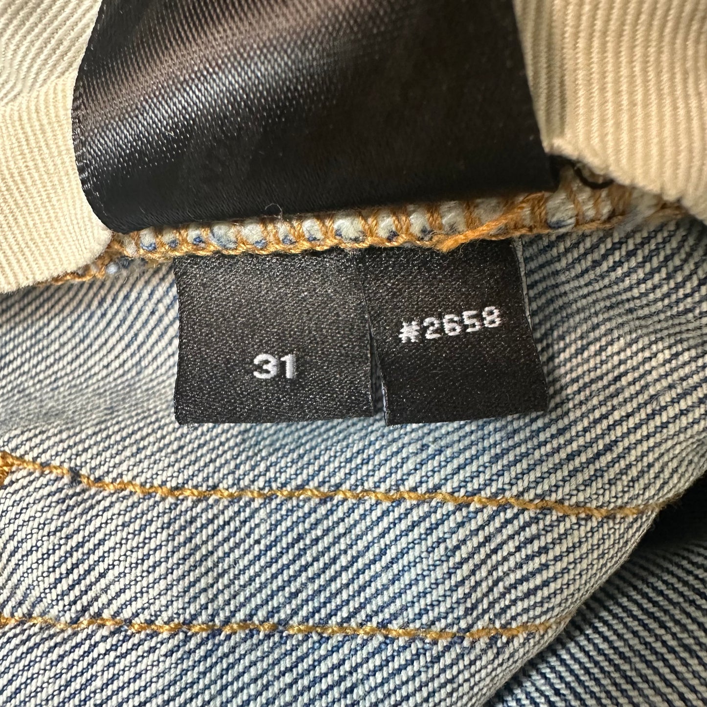 Amiri Leopard Thrasher Blue Denim Jeans Sz 31