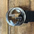 Gucci Black GG Monogram Embossed Belt Sz (95/38) W/ Box
