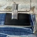Amiri Paisley Core Logo Blue Denim Jeans Sz 30