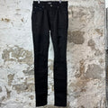 Amiri Black Suede Core Logo Black Denim Jeans Sz 31