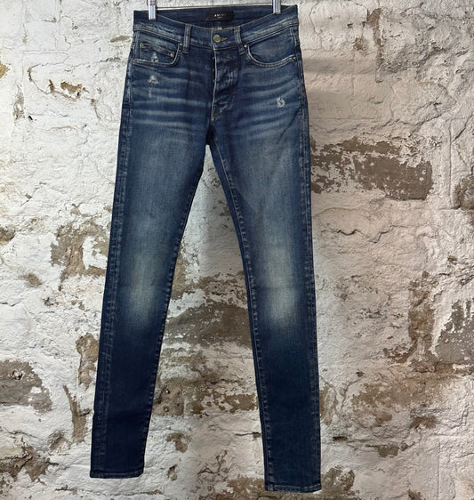 Amiri Plain Dark Blue Denim Jeans Sz 29