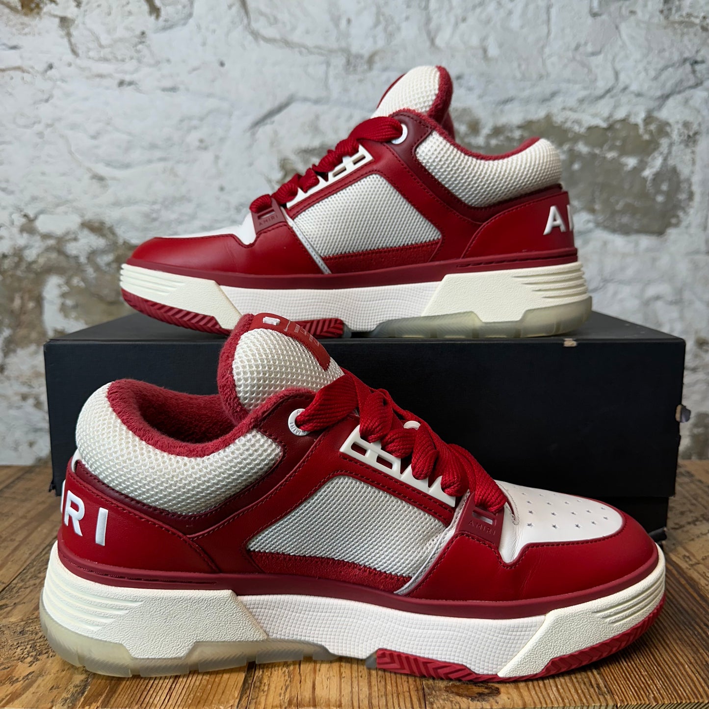Amiri MA-1 Alabaster Red Sneaker Sz 13 (46)