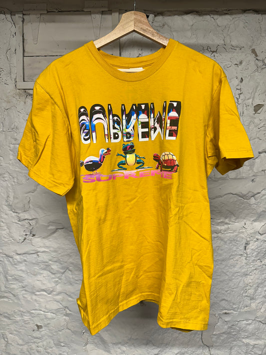 Supreme Animal Friends Yellow T-Shirt Sz M