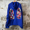 Who Decides War Glory Stained Glass Blue Hoodie Sz XXL