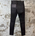 Amiri MX1 Grey Art Patch Black Denim Jeans