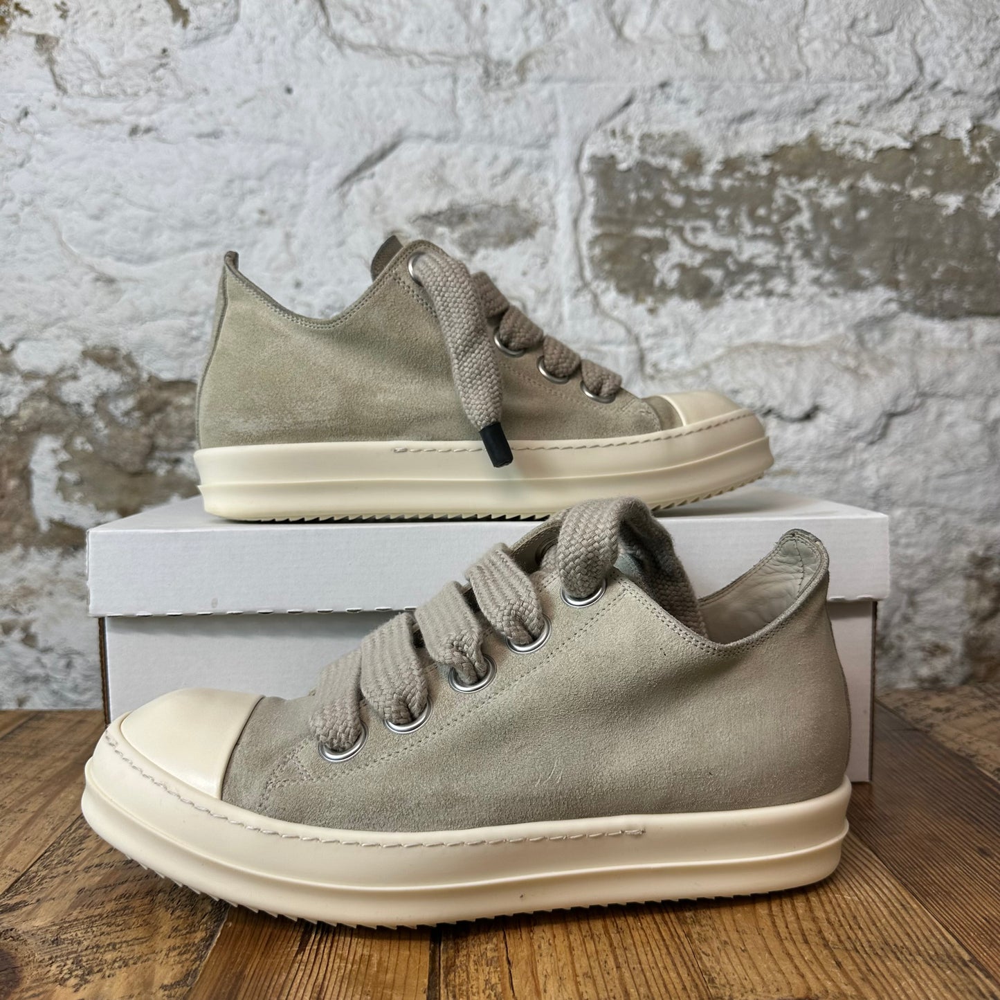 Rick Owens Jumbo Lace Dinge Milk Sneaker Sz 9 (42)