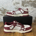 Amiri White Skeleton Burgundy White Sneaker Sz 7 (40)