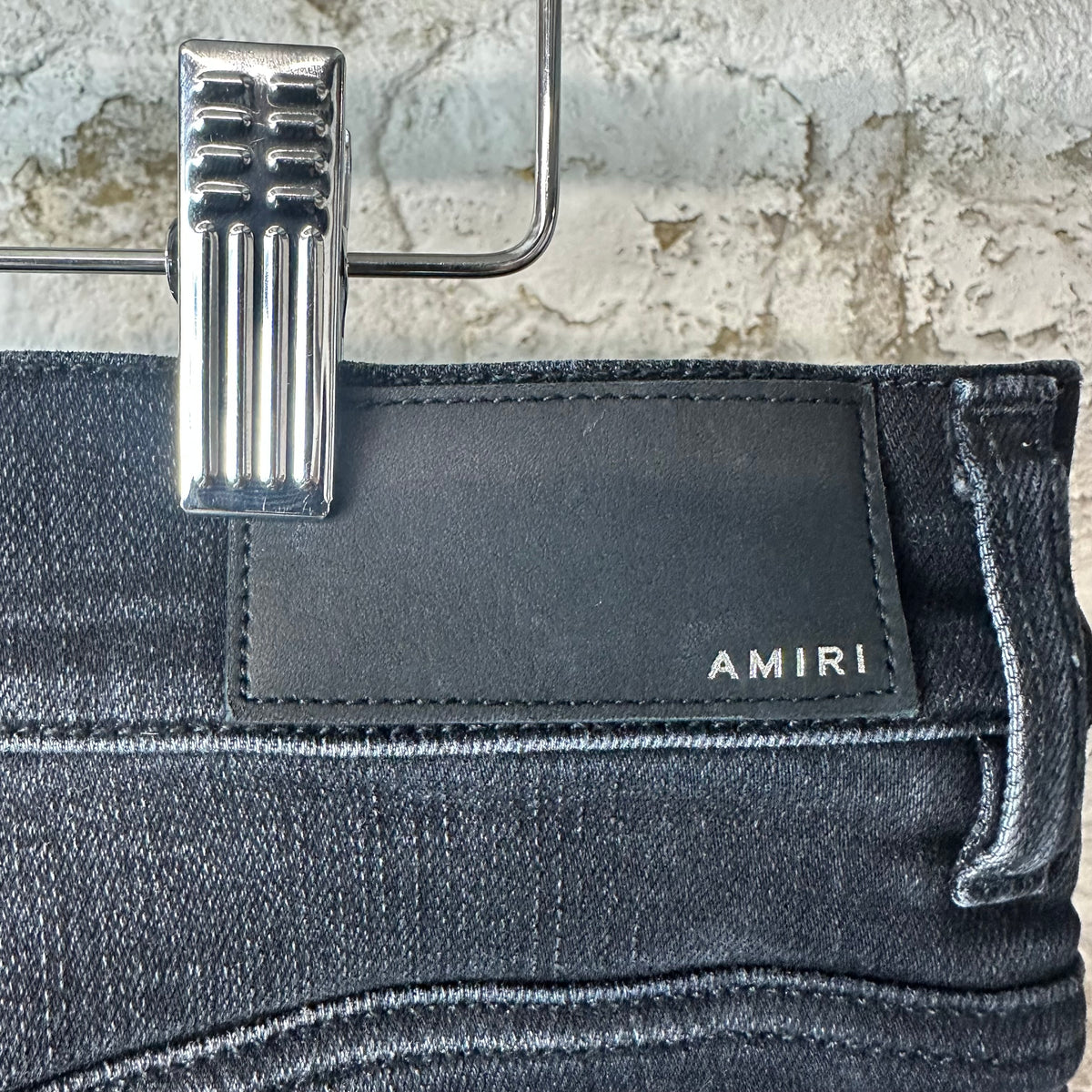Amiri Distressed Faded Black Denim Jeans Sz 36