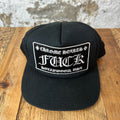 Chrome Hearts Hollywood FUCK Black Trucker Hat