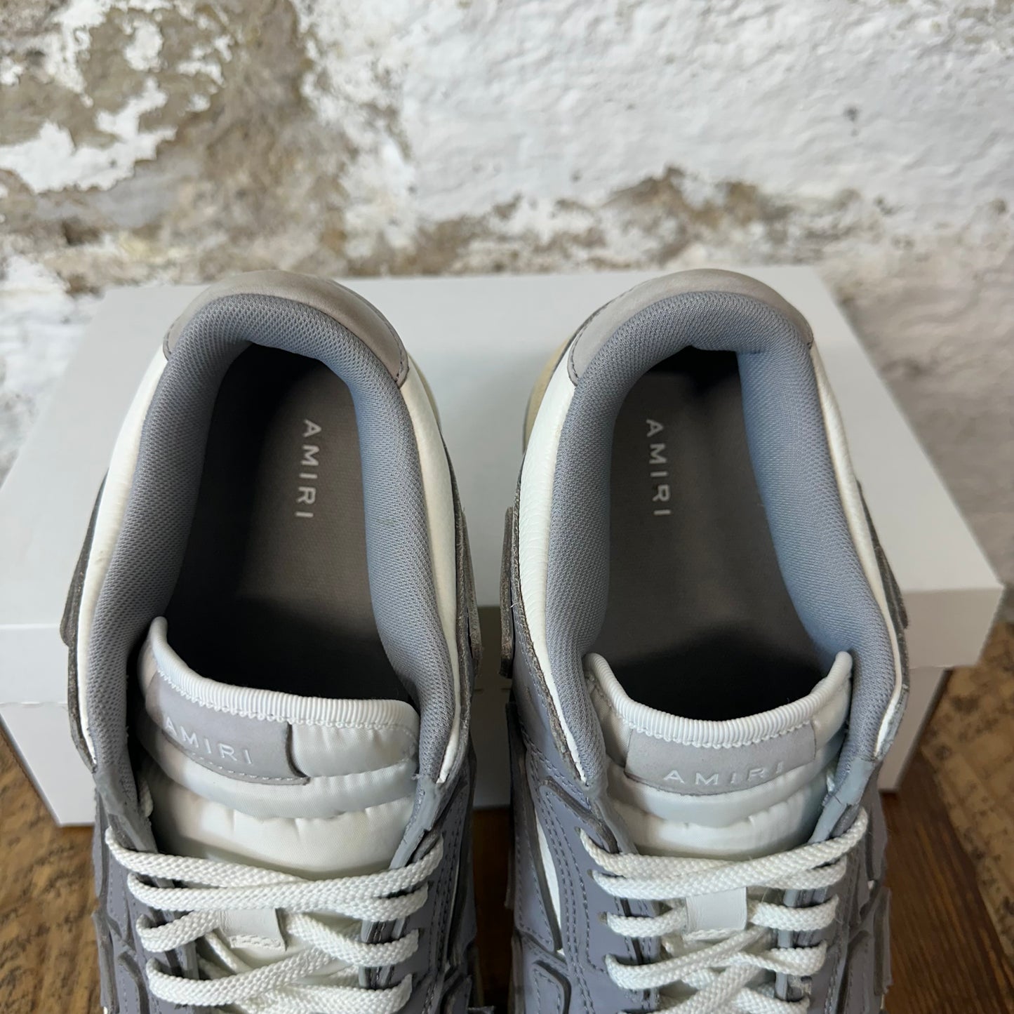 Amiri Grey Skeleton White Cream Sneaker Sz 12 (45)