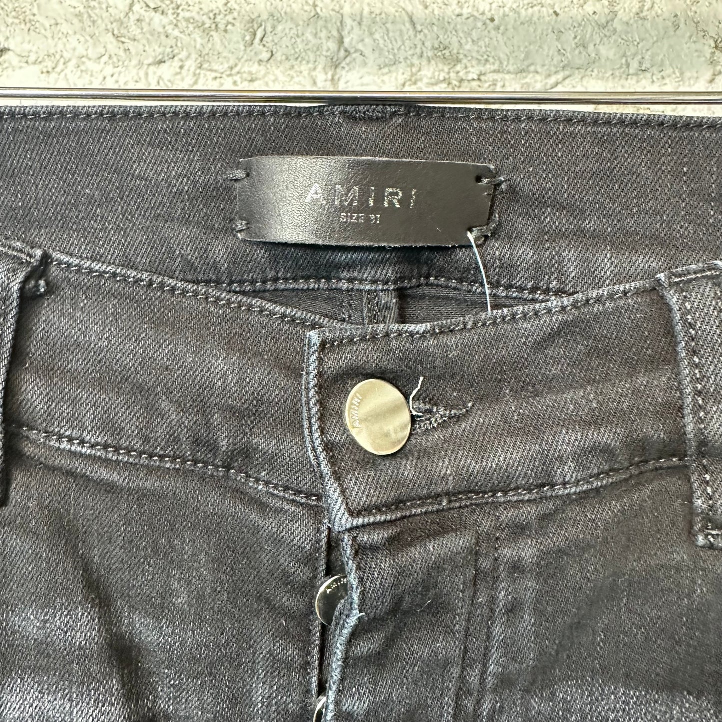 Amiri MX2 Brown Paisley Black Denim Jeans Sz 31