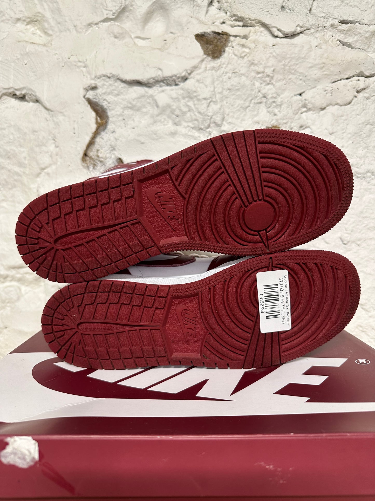 Air Jordan 1 High Artisanal Team Red Sz 7Y