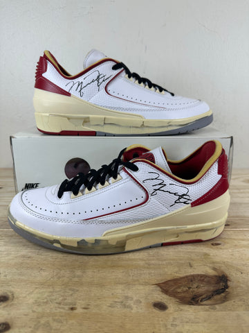 Air Jordan 2 Off-White White Red Sz 10