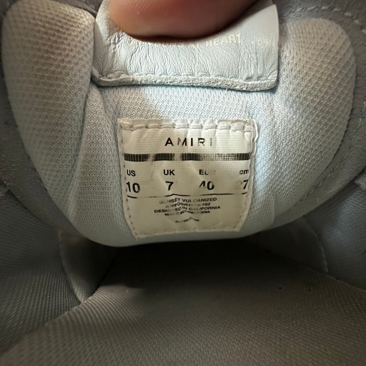 Amiri Blue Grey Suede Sunset Skate Sneaker Sz 7 (40)