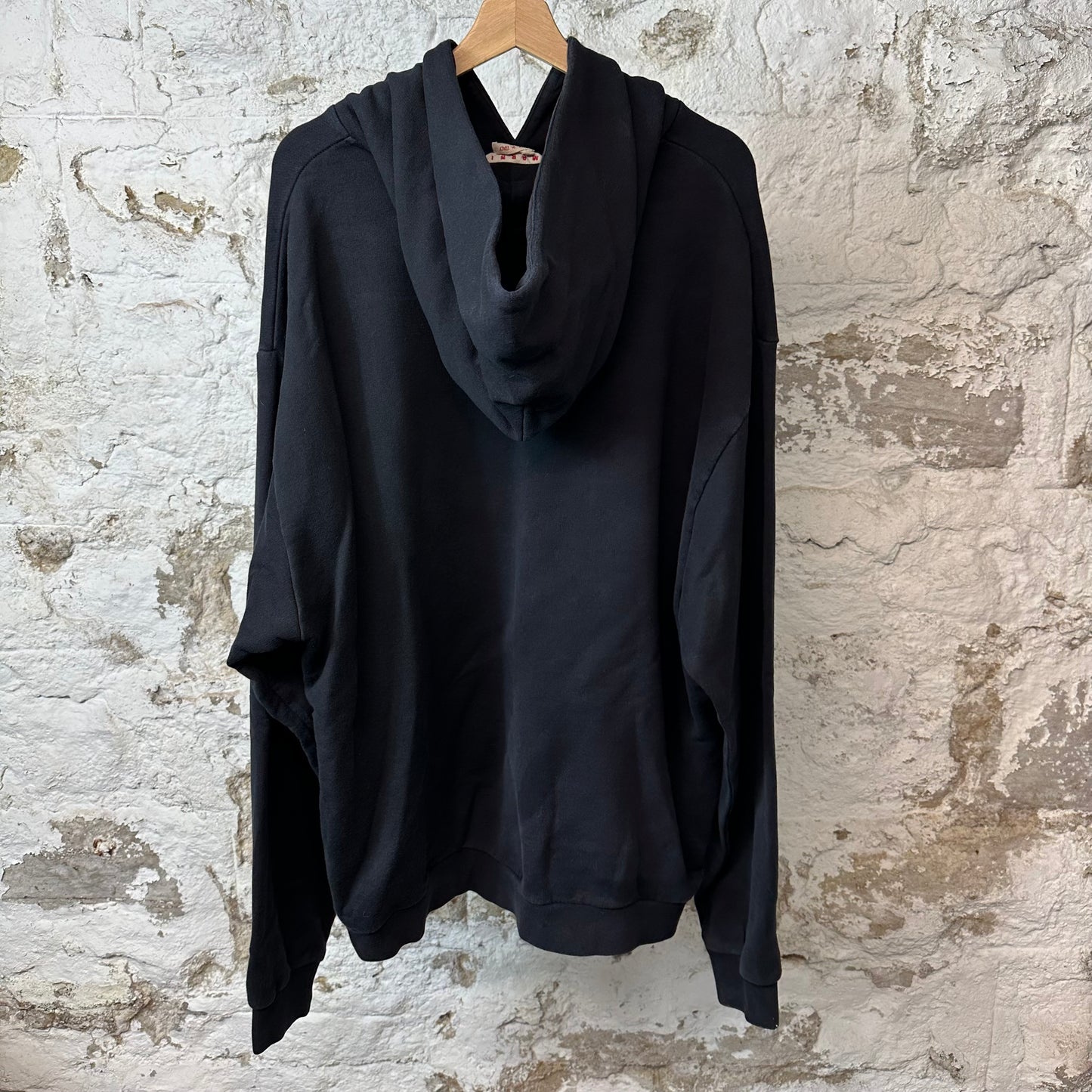 Marni Stitch Spell Black Hoodie Sz XL
