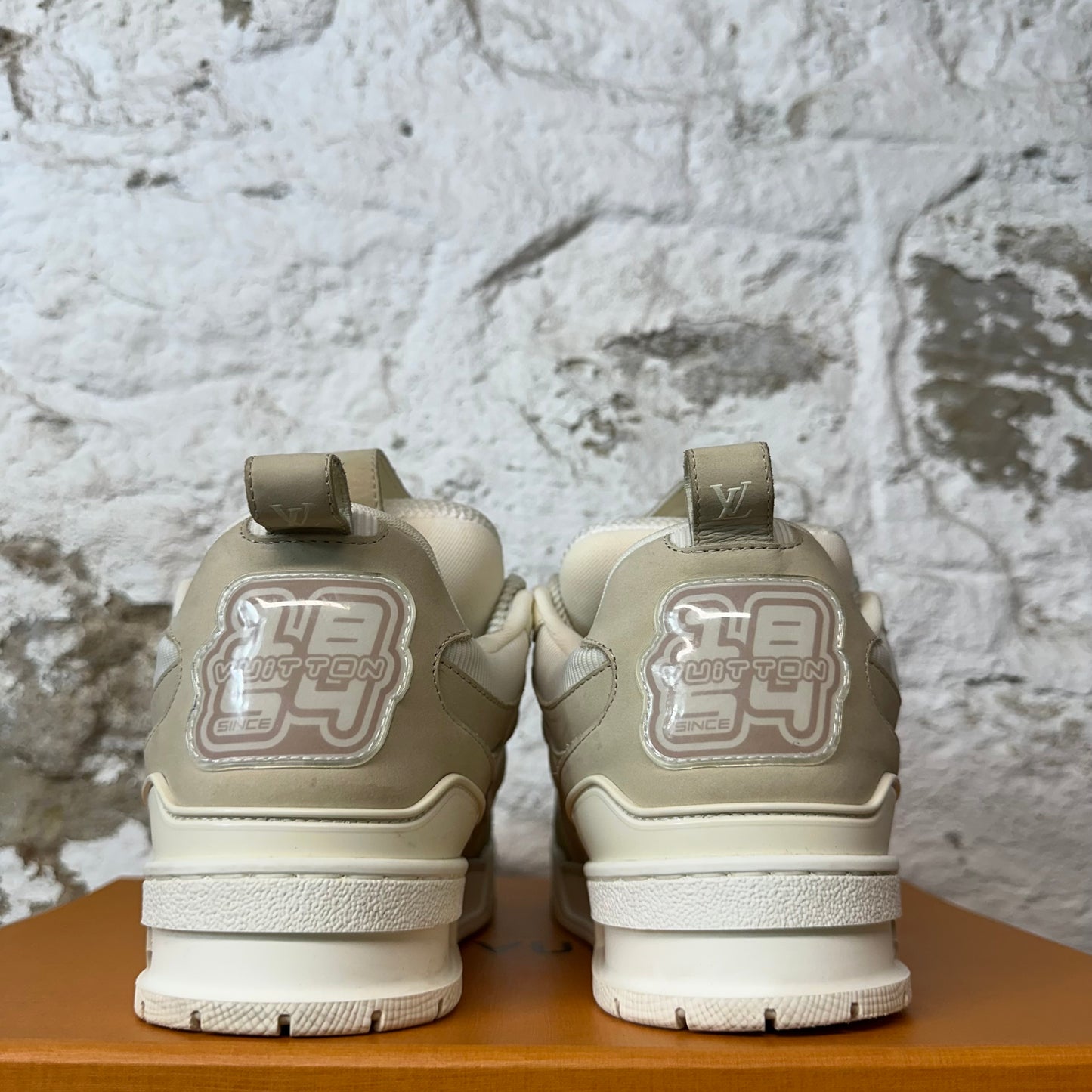 Louis Vuitton Beige Cream Skate Sneaker Sz 8 (6.5LV)