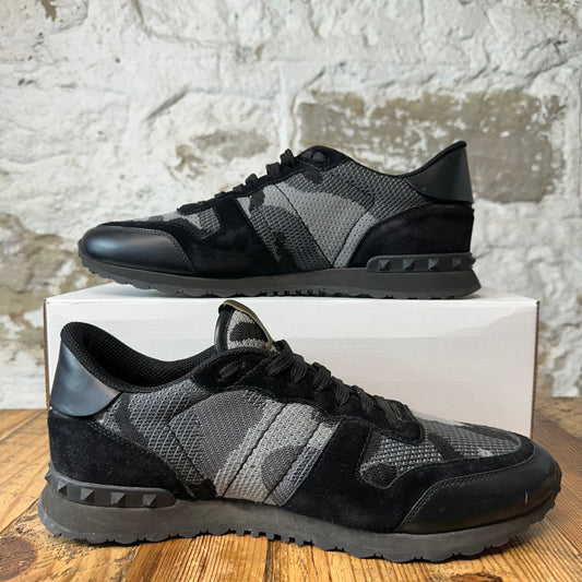 Valentino Black Camo Rock Runner Sneaker Sz 11 (44)