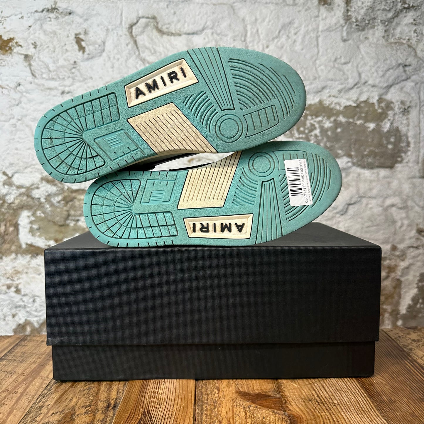 Amiri Slate Blue Skeleton Blue White Sneaker Sz 8 (41)