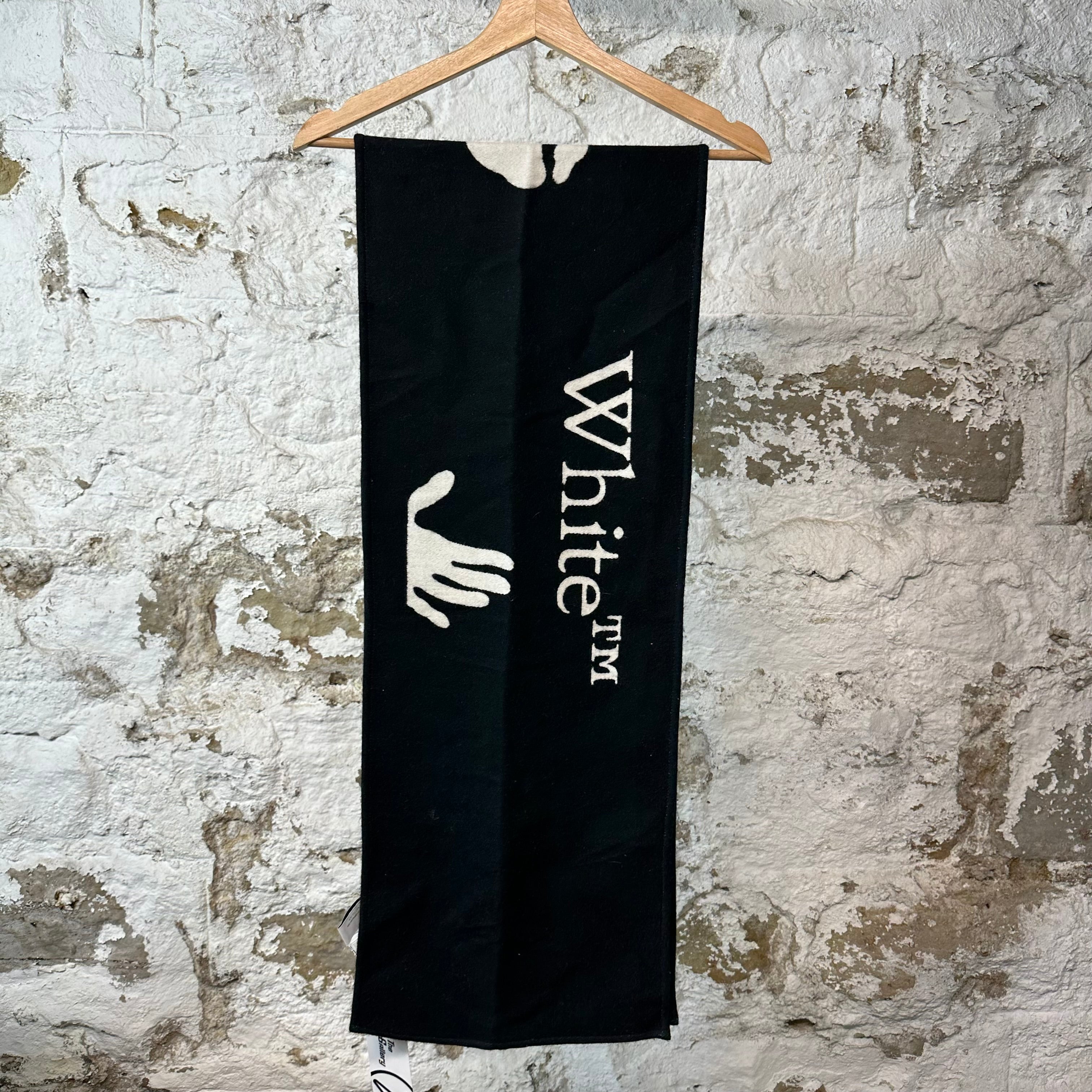 Off White White Logos Black Scarf