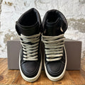 Rick Owens High Vintage Black Leather Milk Sneaker Sz 6.5 (39)
