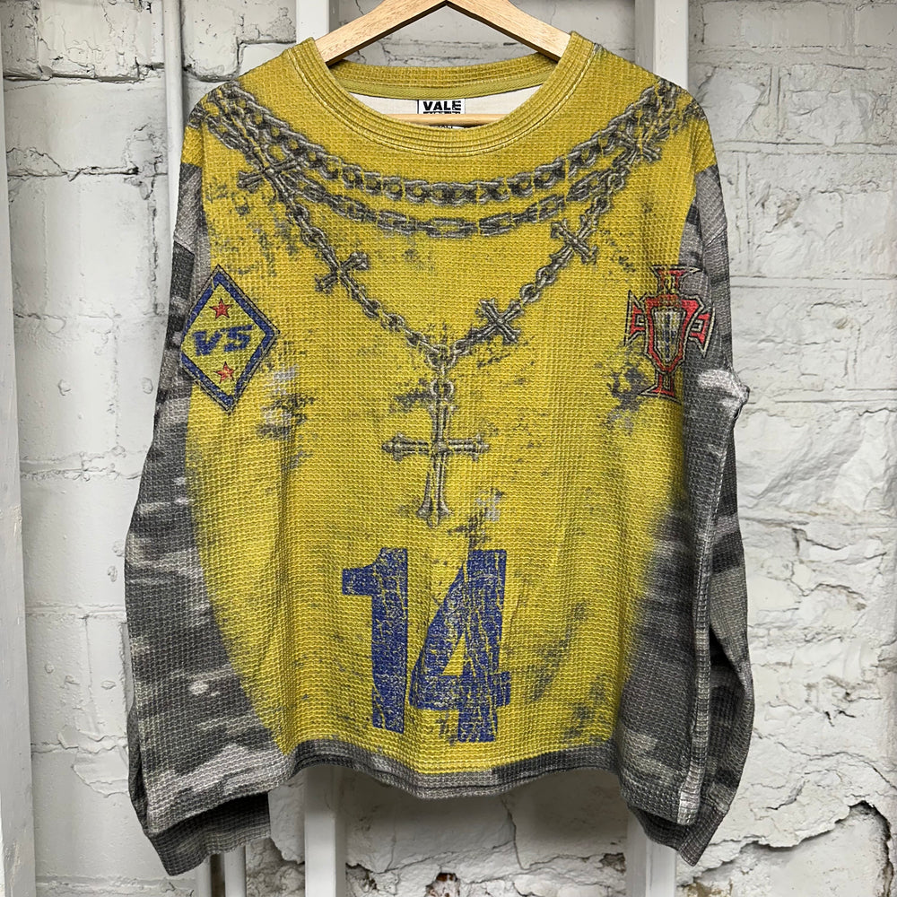 Vale Yellow Portugal Thermal Long Sleeve Sz S