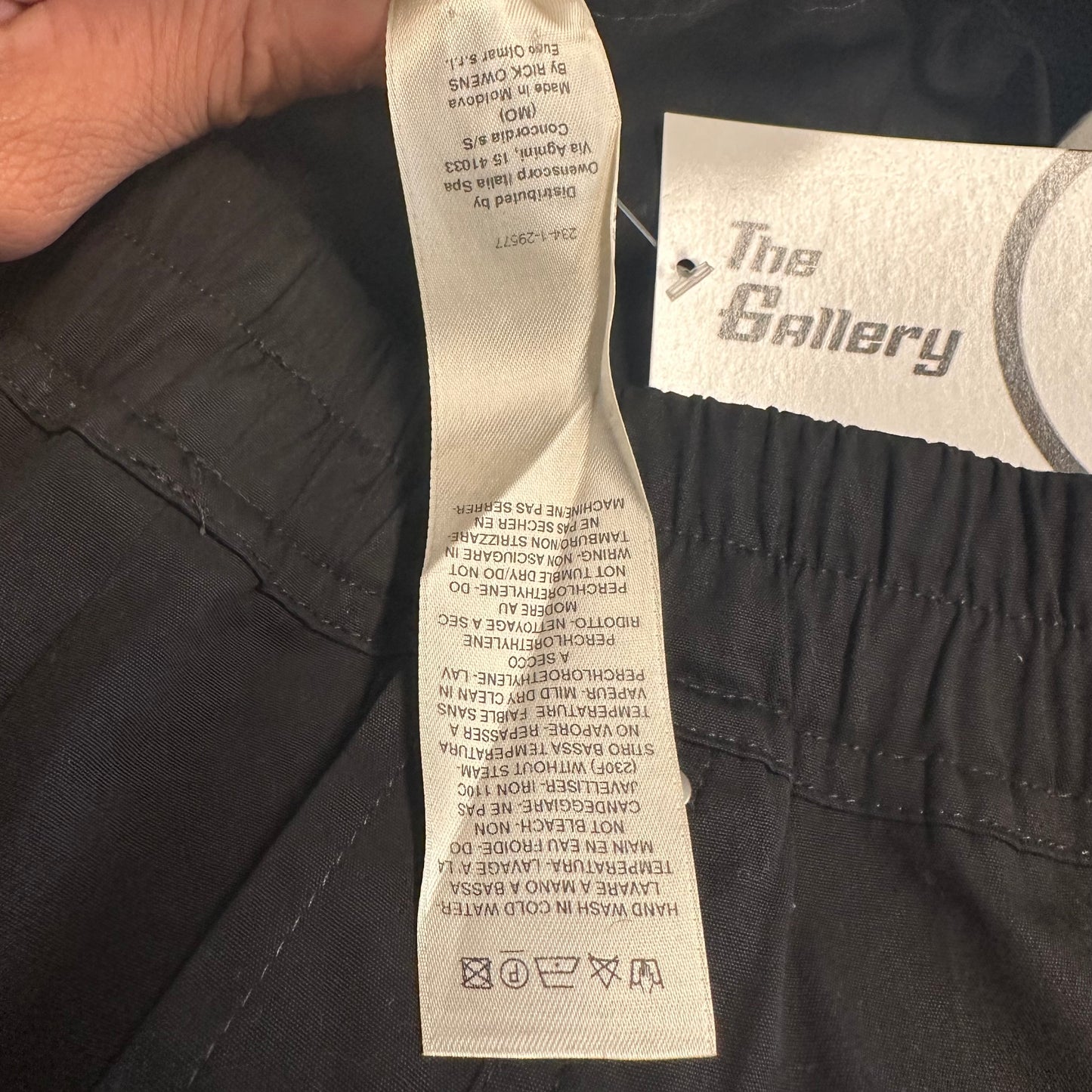Rick Owens Canvas Bela Pants Black Sz L (52)