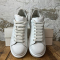 Alexander McQueen Grey Croc Suede Tab White Sneaker Sz 8 (41)