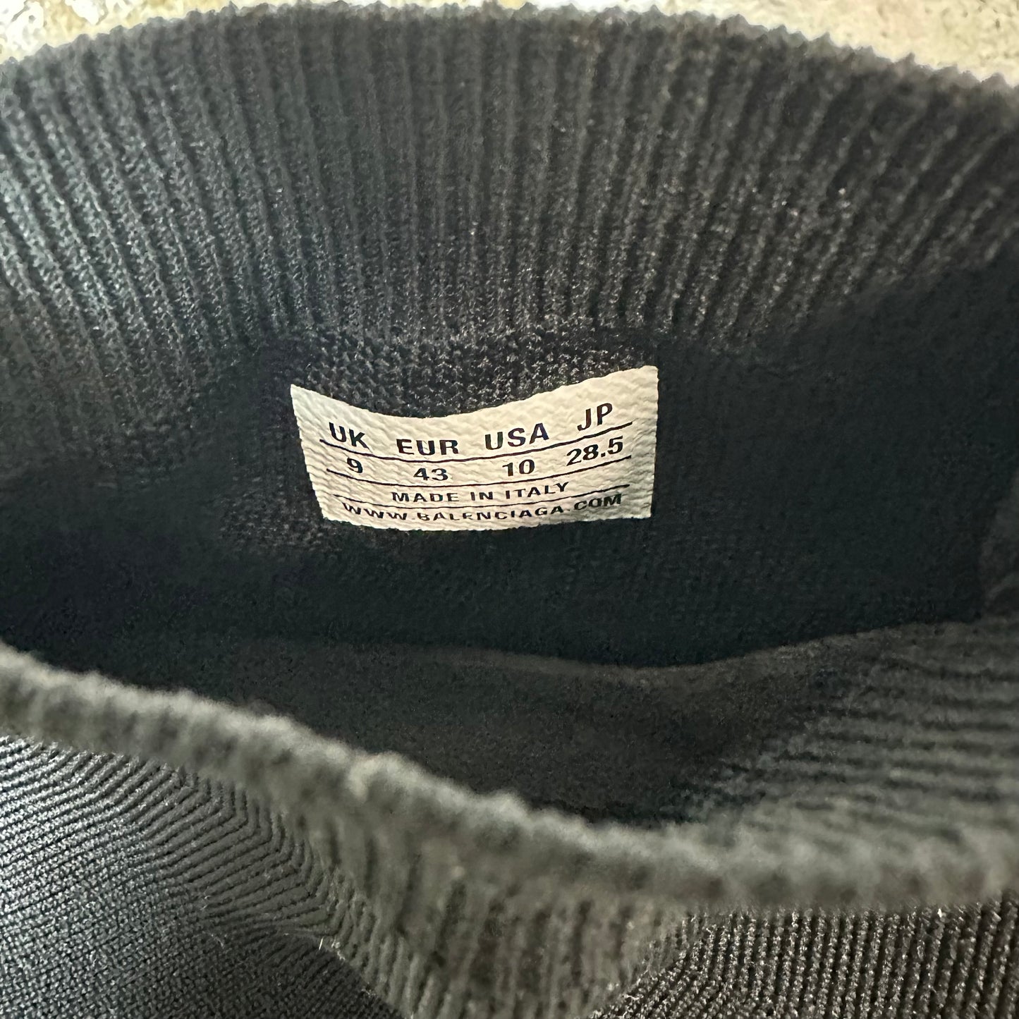 Balenciaga Sock Runner Black White Sneaker Sz 10 (43)