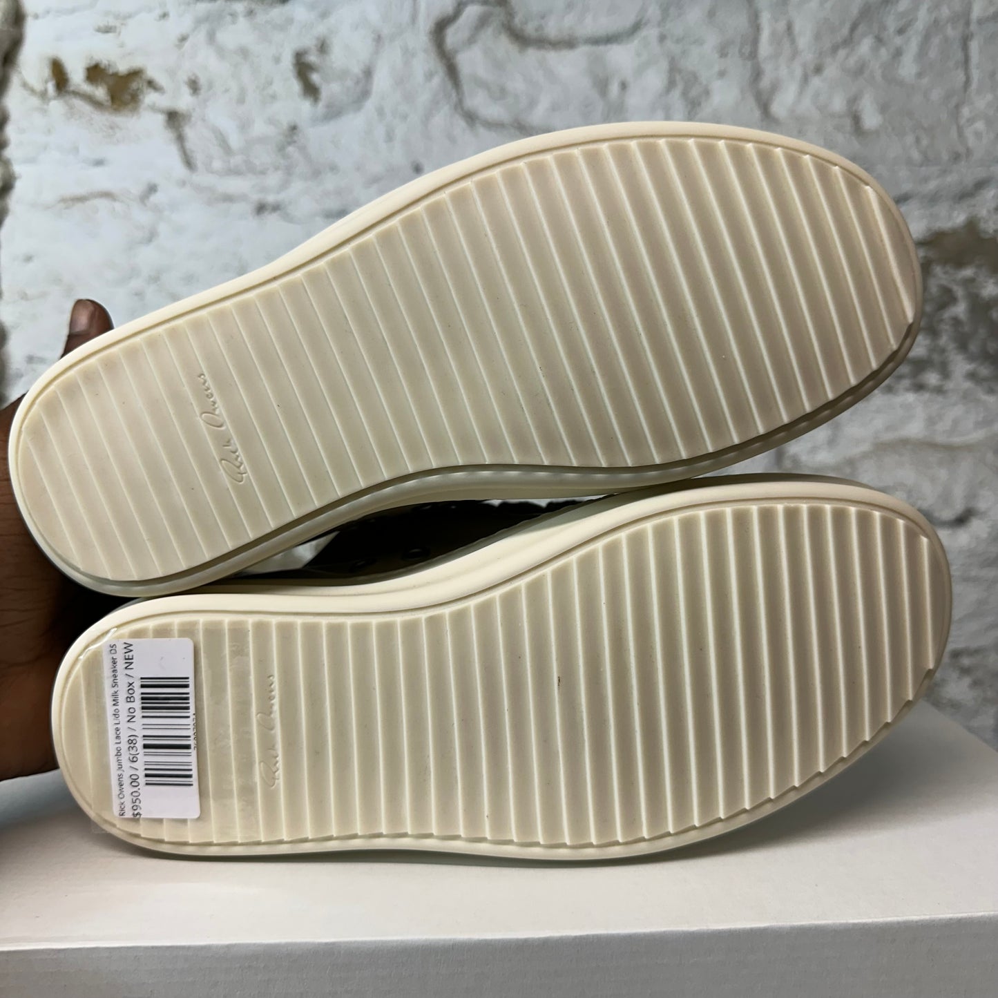 Rick Owens Jumbo Lace Lido Milk Sneaker DS