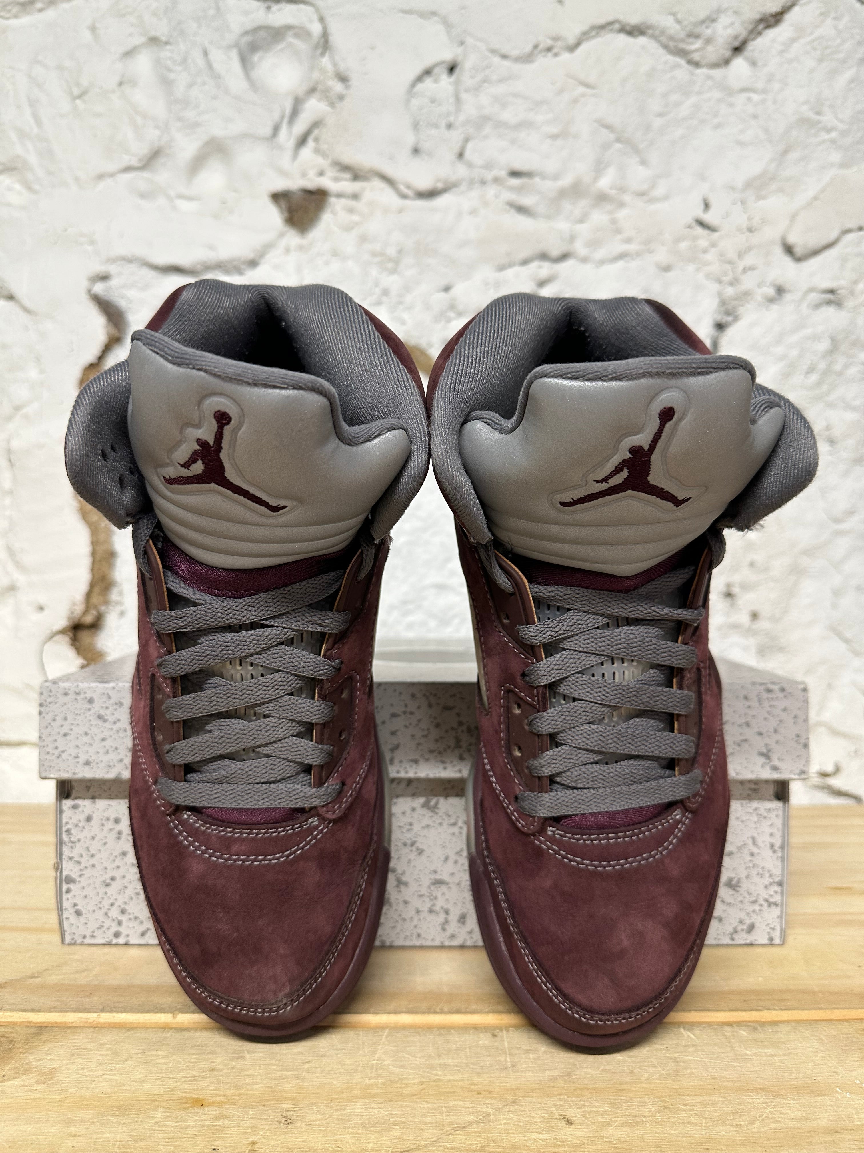 jordan 5 burgundy leather