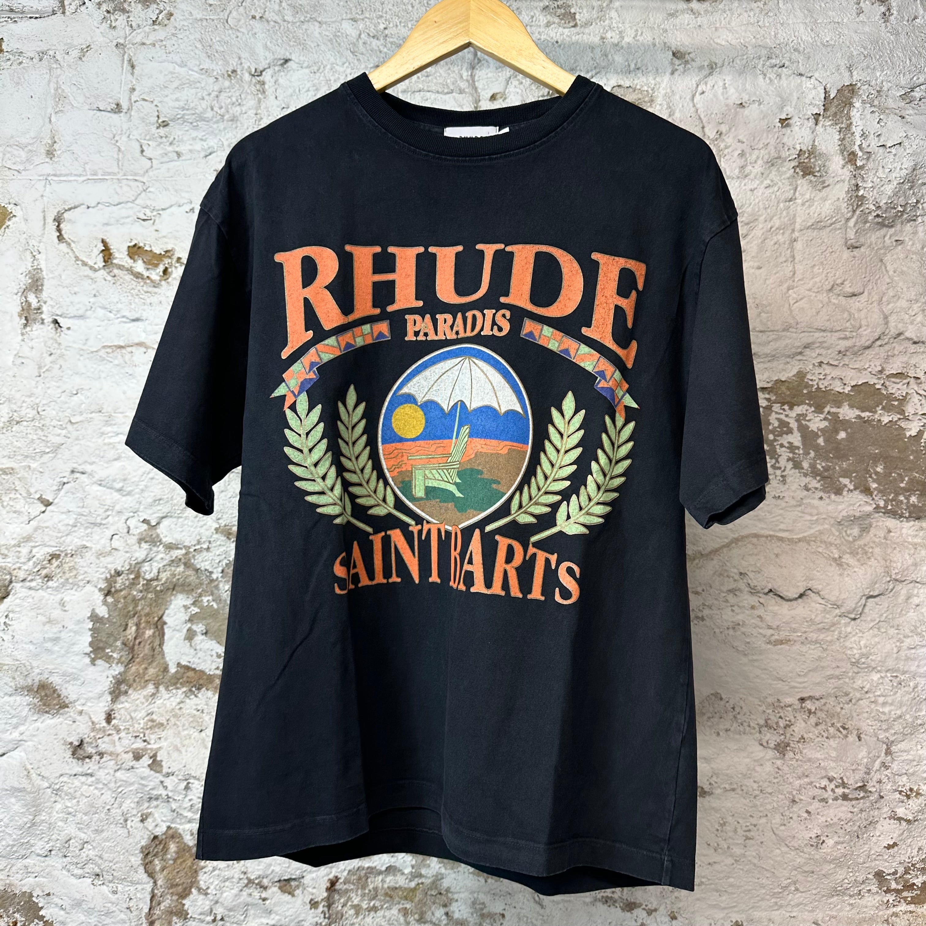 Rhude Saint Barts T-shirt Black Sz XS