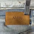 Amiri MA Quad Applique Indigo Blue Denim Jeans Sz 28 DS