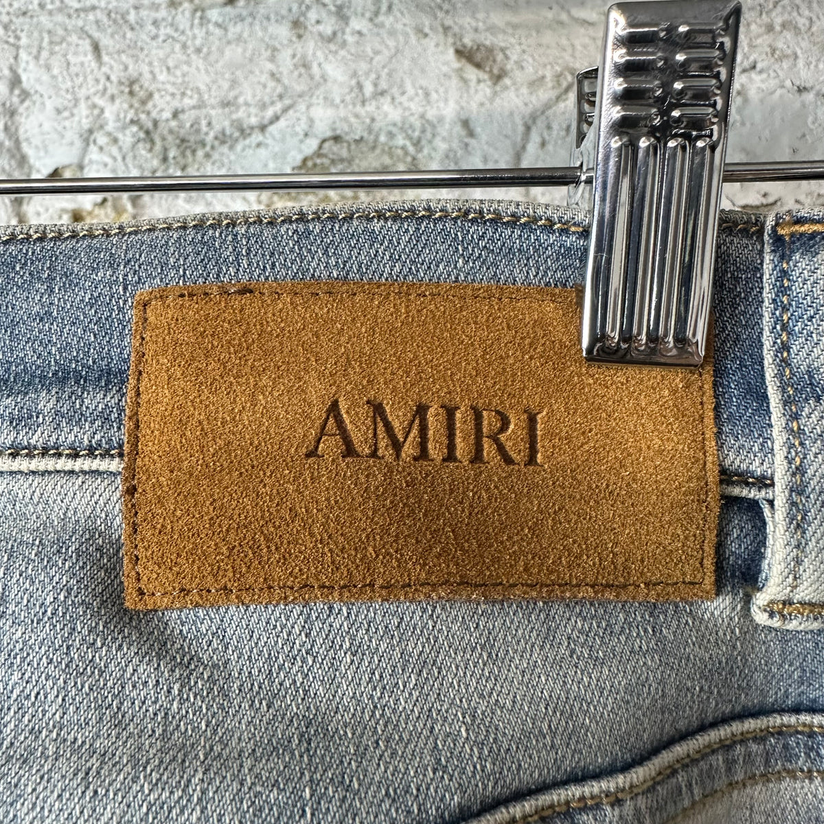 Amiri MA Quad Applique Indigo Blue Denim Jeans Sz 28 DS