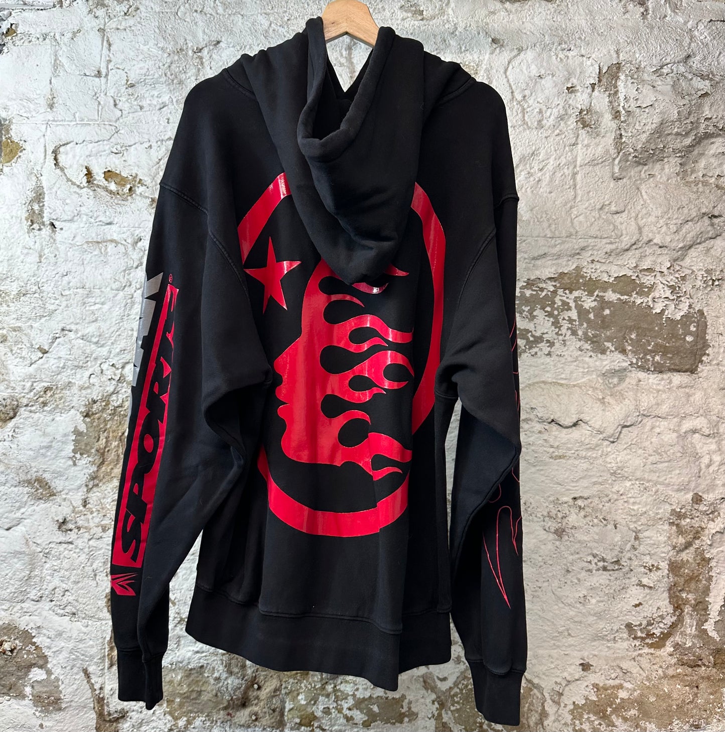 Hellstar Red Gel Hoodie Black Sz L