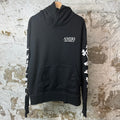 Amiri White Sleeve Bones Black Hoodie Sz L