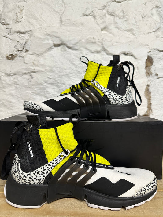 Nike Air Presto Mid Acronym Dynamic Yellow Sz 10